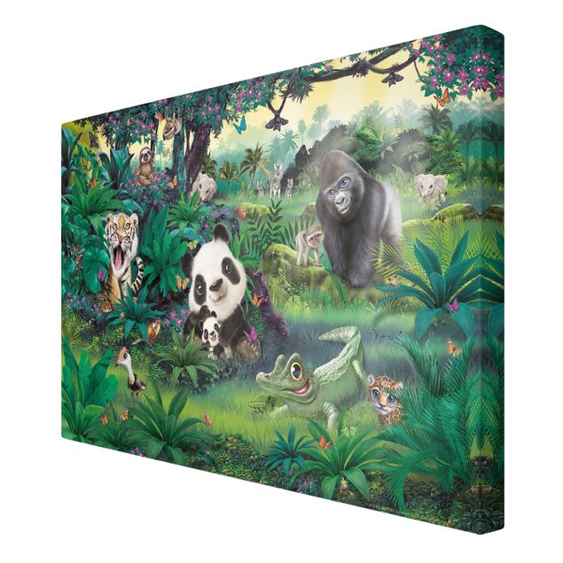 Wandbilder Pandas Animal Club International - Dschungel mit Tieren