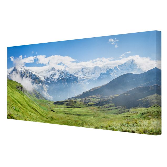 Natur Leinwand Schweizer Alpenpanorama