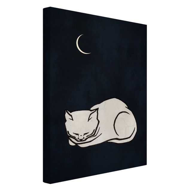 Kunstdrucke auf Leinwand Schlafende Katze Illustration