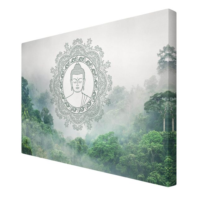 Leinwandbilder Buddha Buddha Mandala im Nebel