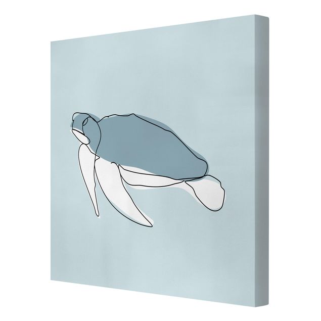 Wandbilder Modern Schildkröte Line Art