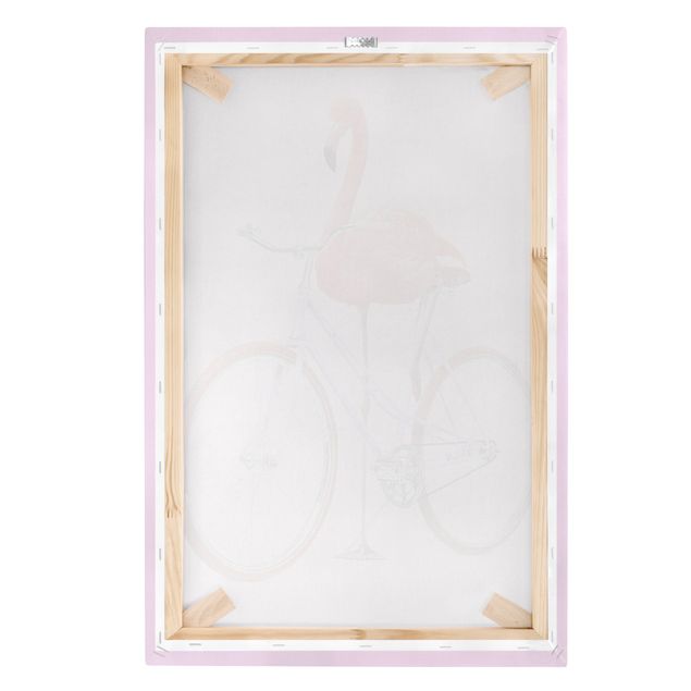 Jonas Loose Kunstdrucke Flamingo mit Fahrrad