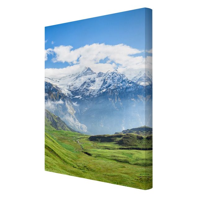 Natur Leinwand Schweizer Alpenpanorama