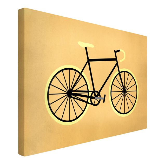 Wandbilder Modern Fahrrad in Gelb