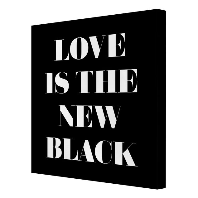 Wandbilder Schwarz-Weiß Love is the new black