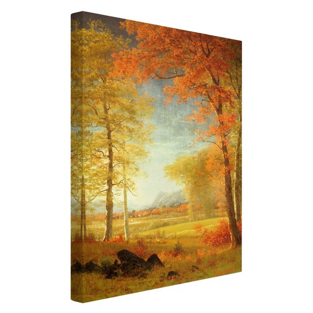 New York Leinwand Albert Bierstadt - Herbst in Oneida County, New York