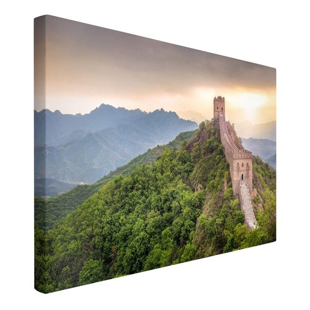 Leinwandbild Berge Die unendliche Mauer von China