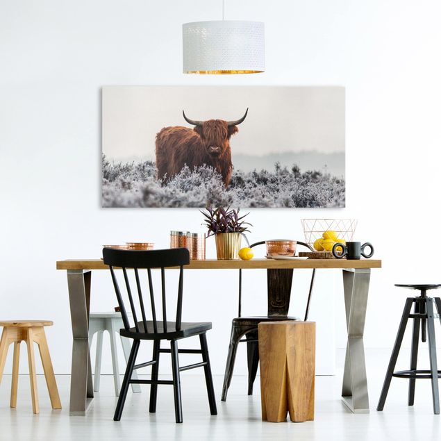 Wandbilder Modern Bison in den Highlands