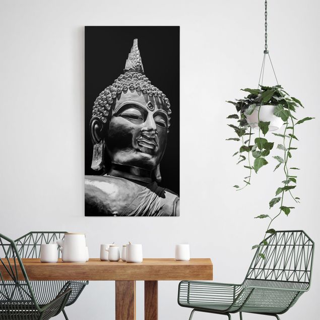 Kunstdruck Leinwand Buddha Statue Gesicht