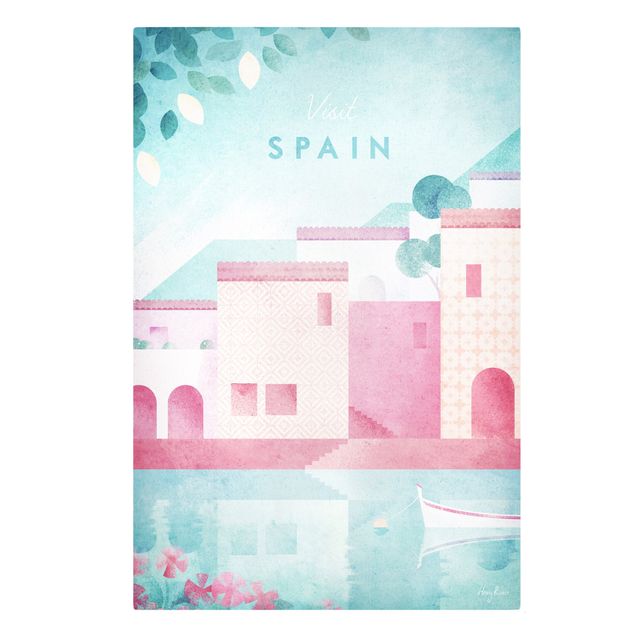 Wandbilder Rosa Reiseposter - Spanien