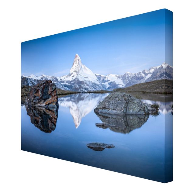 Natur Leinwand Stellisee vor dem Matterhorn