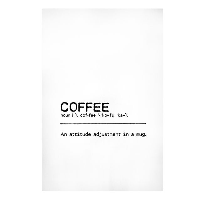 Cafe Bilder auf Leinwand Definition Coffee Attitude