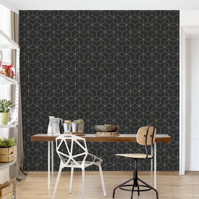 Wanddeko Küche Dreidimensionale Würfel Muster