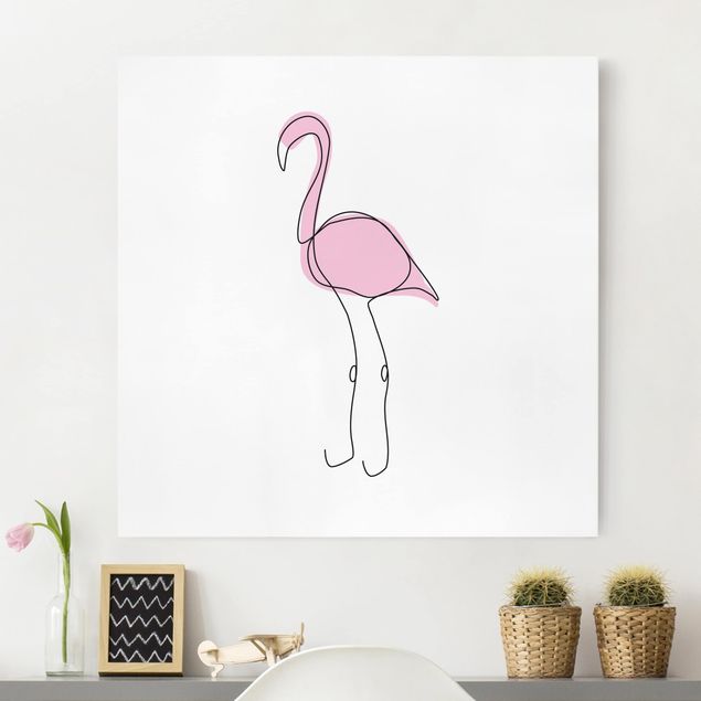schöne Bilder Flamingo Line Art