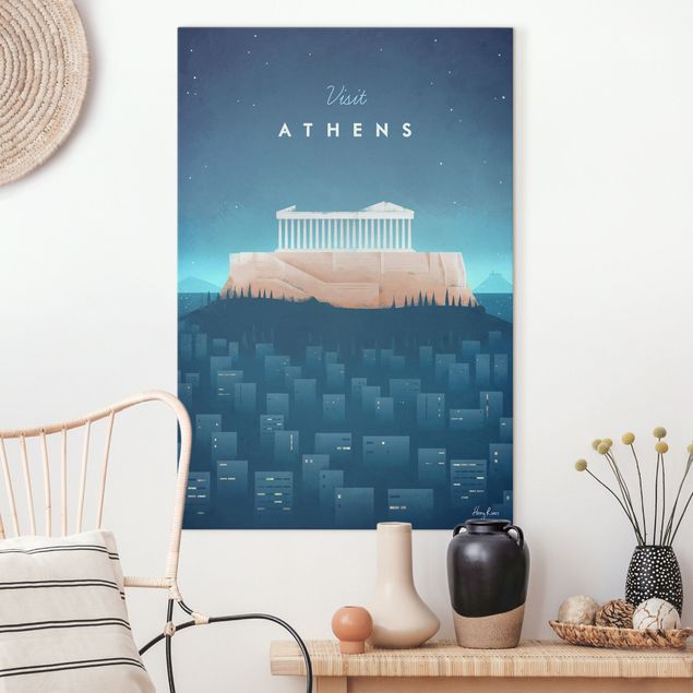 Küchen Deko Reiseposter - Athen