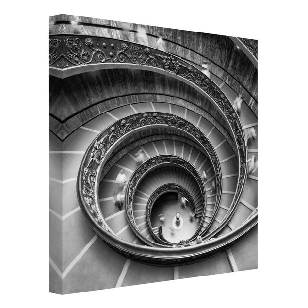 Leinwand schwarz-weiß Bramante Treppe