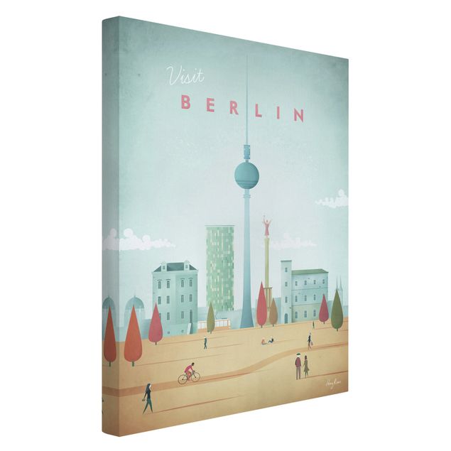 Kunstdrucke auf Leinwand Reiseposter - Berlin