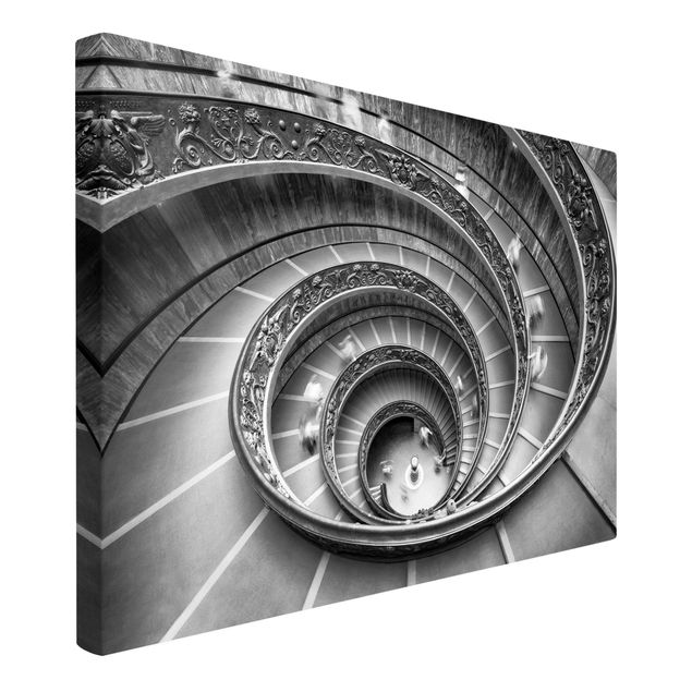 Leinwandbilder schwarz-weiß Bramante Treppe
