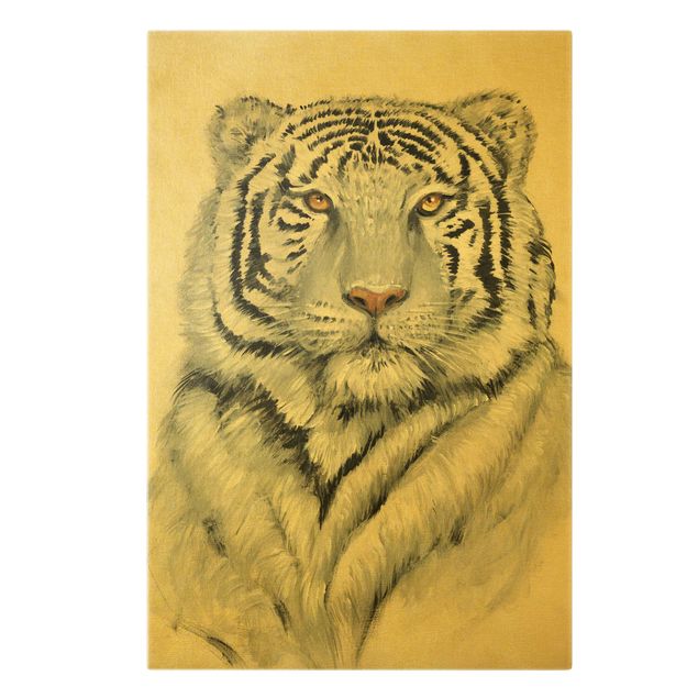 Wandbilder Modern Portrait Weißer Tiger II