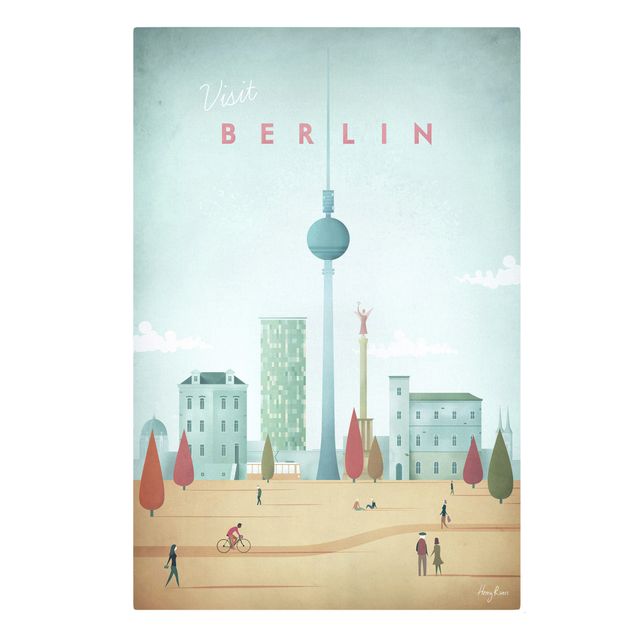 Skyline Leinwand Reiseposter - Berlin