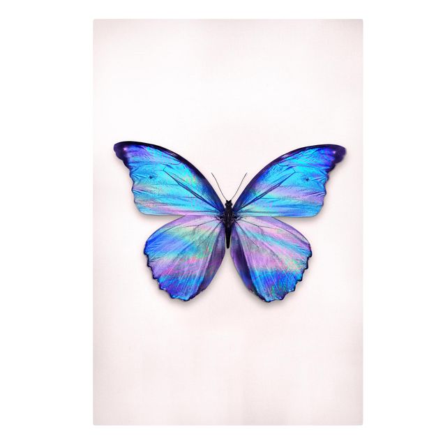Leinwand Kunst Holografischer Schmetterling