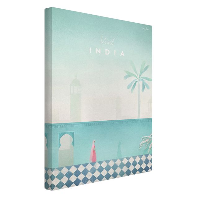 Kunstdruck Leinwand Reiseposter - Indien