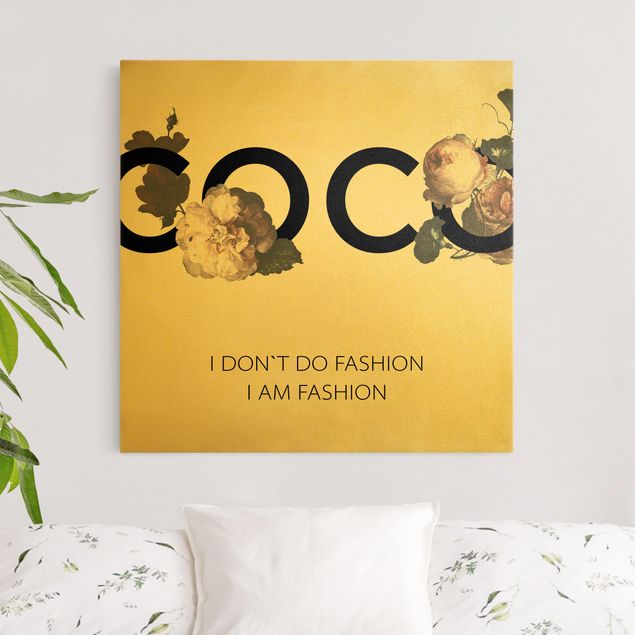 Leinwandbild Rose COCO - I don´t do fashion Rosen
