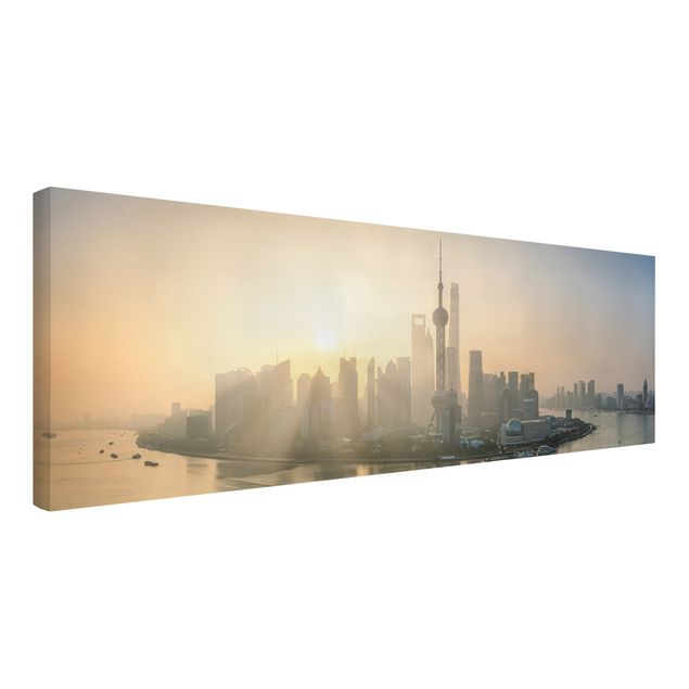 Wandbilder Architektur & Skyline Pudong bei Sonnenaufgang