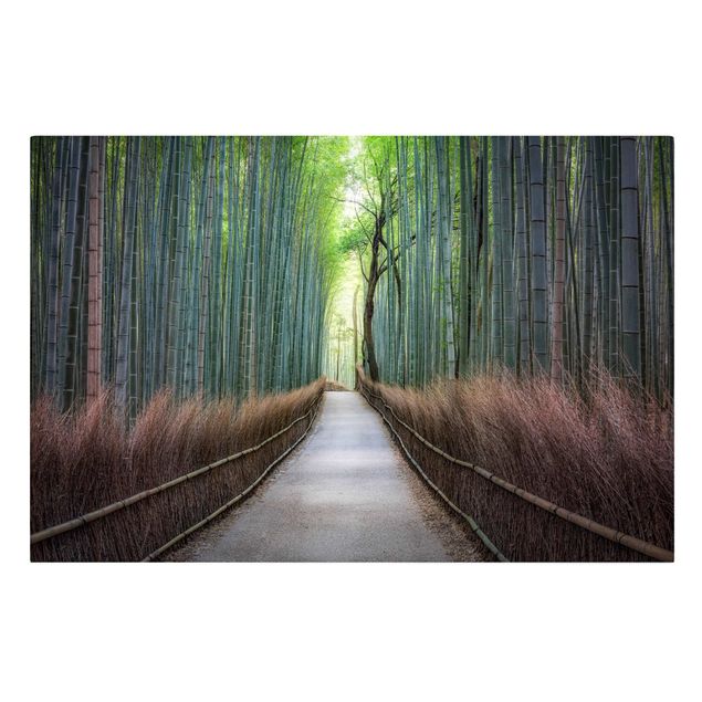Skyline Leinwand Der Weg durch den Bambus