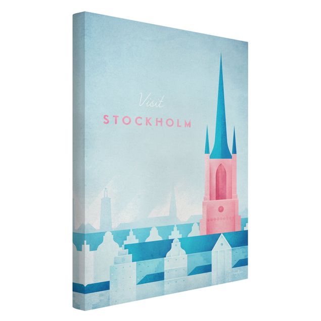 Kunstdrucke auf Leinwand Reiseposter - Stockholm
