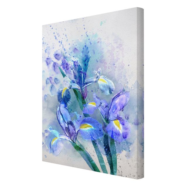 schöne Bilder Aquarell Blumen Iris