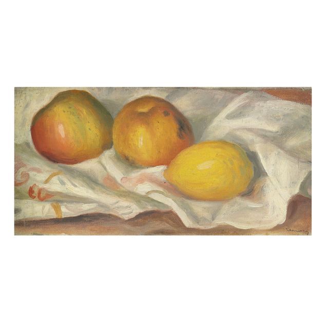 Wandbilder Floral Auguste Renoir - Äpfel und Zitrone