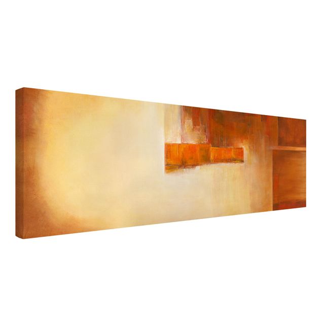 abstrakte Leinwandbilder Balance Orange Braun