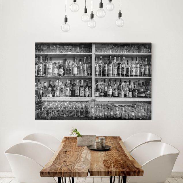 Wandbilder Modern Bar Schwarz Weiß