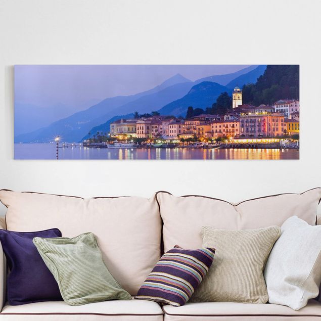 Italien Bilder auf Leinwand Bellagio am Comer See