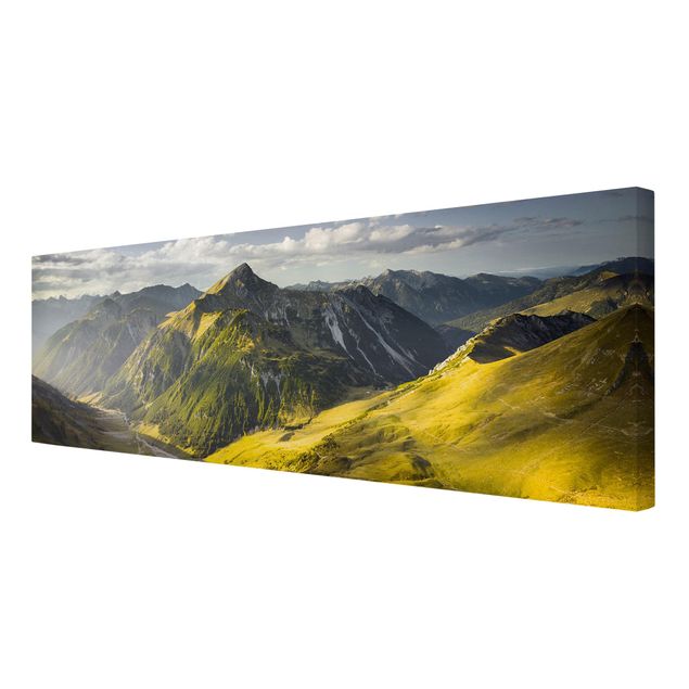 Leinwandbilder Naturmotive Berge und Tal der Lechtaler Alpen in Tirol