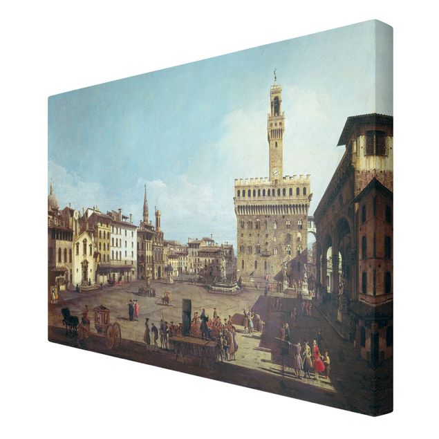 Kunststil Post Impressionismus Bernardo Bellotto - Die Piazza della Signoria