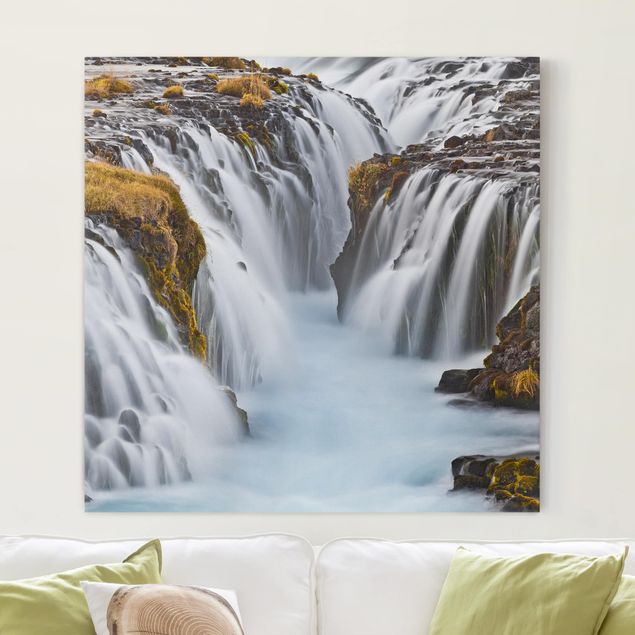 Wasserfall Leinwandbild Brúarfoss Wasserfall in Island
