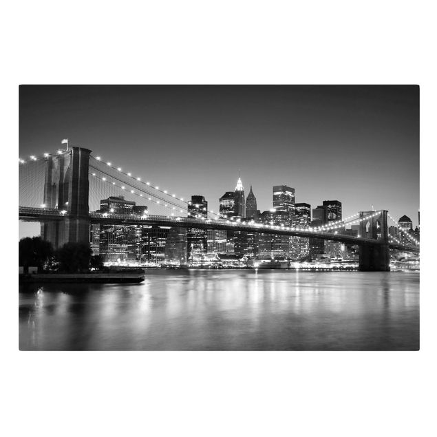 Skyline Leinwand Brooklyn Brücke in New York II