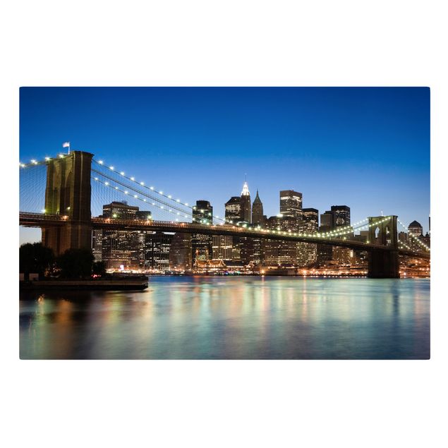 Skyline Leinwandbild Brooklyn Brücke in New York
