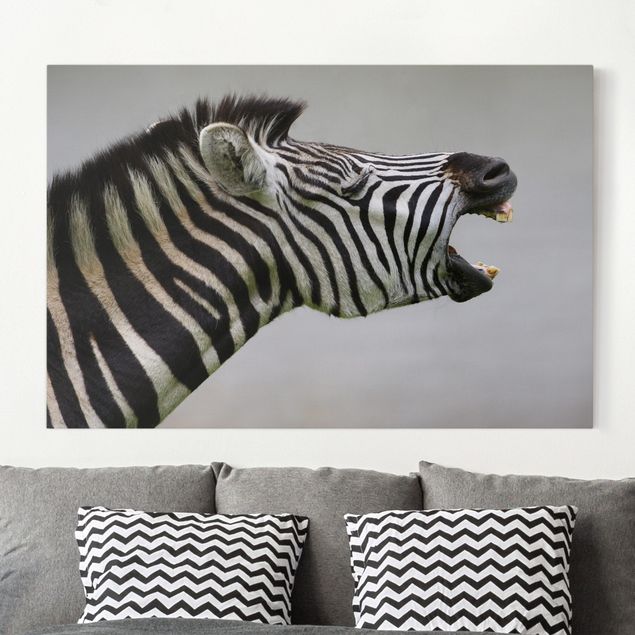 Wanddeko Küche Brüllendes Zebra