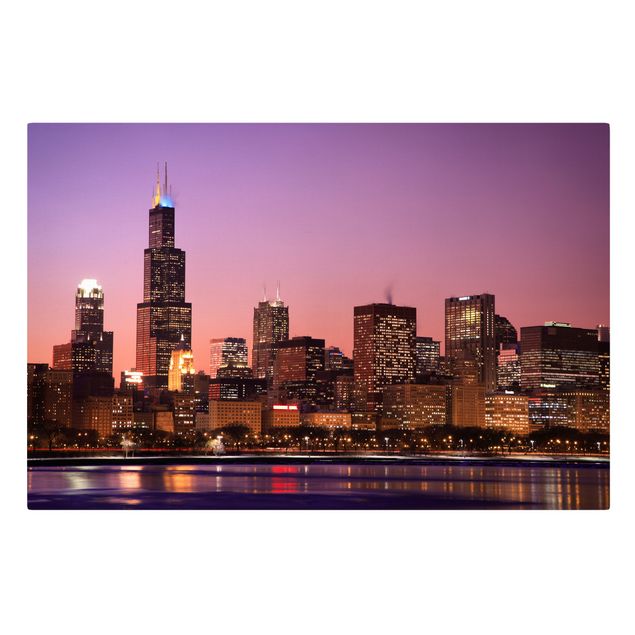 Wandbilder Braun Chicago Skyline