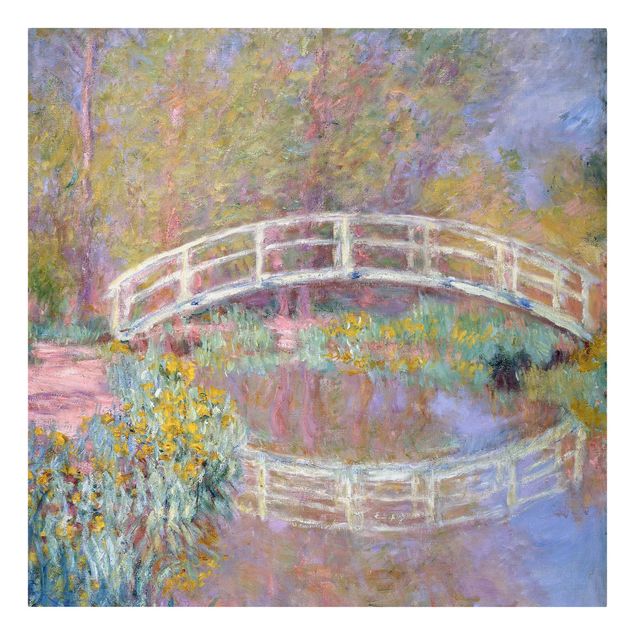 Leinwandbilder Blumen Claude Monet - Brücke Monets Garten