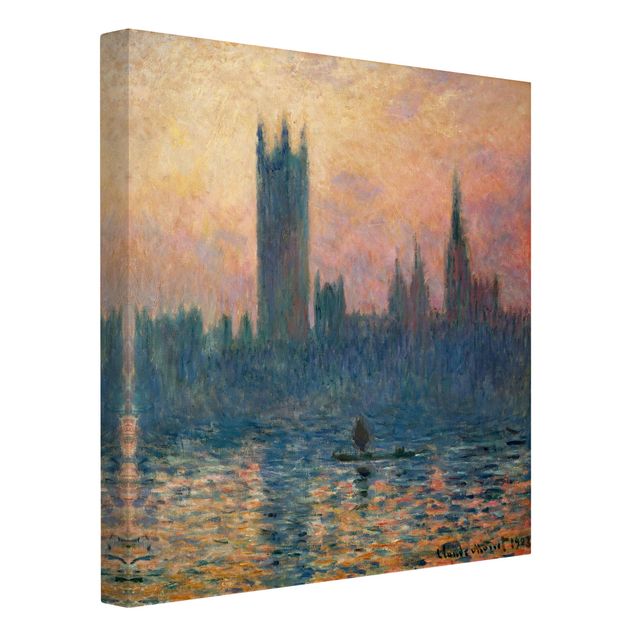Leinwand Sonnenuntergang Claude Monet - London Sonnenuntergang