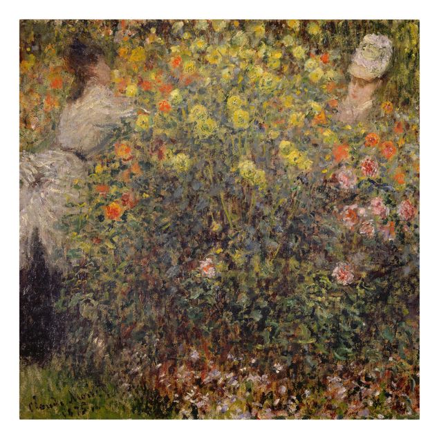 Leinwandbilder Blumen Claude Monet - Blumengarten