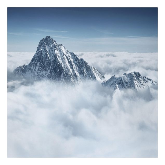 Skyline Leinwand Die Alpen über den Wolken