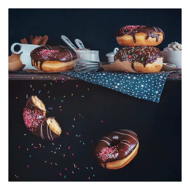 Leinwandbilder Donuts vom Küchenregal