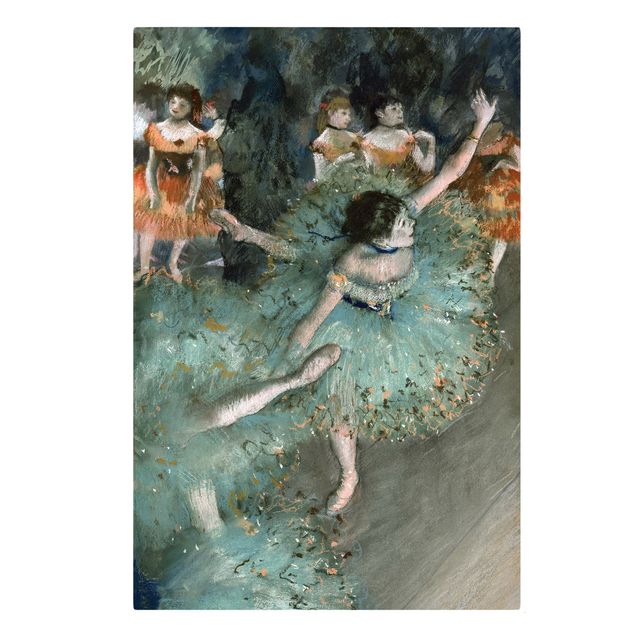 Kunstdruck Leinwand Edgar Degas - Tänzerinnen in Grün