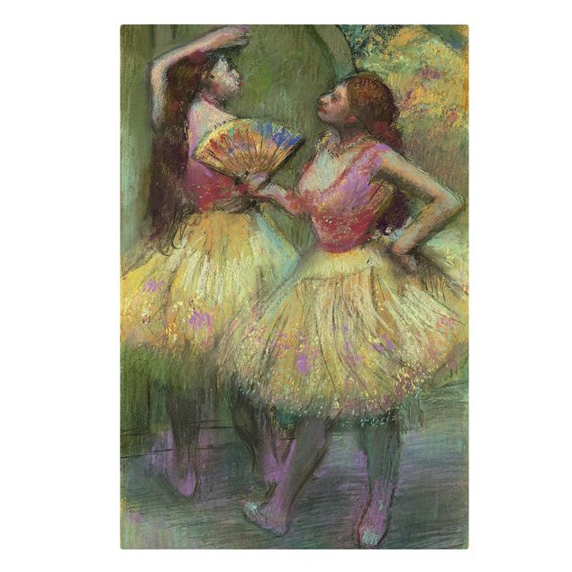 Leinwand Kunst Edgar Degas - Zwei Tänzerinnen