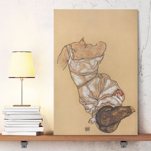 Expressionismus Bilder Egon Schiele - Weiblicher Torso in Unterwäsche